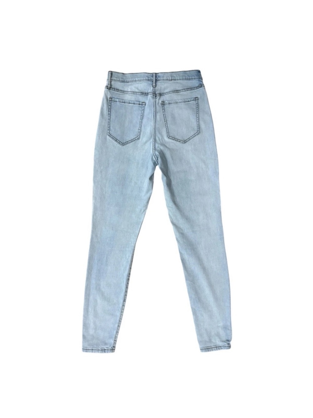 Banana Republic High Rise Skinny Jeans 28 Light Wash Distressed Size 6 - Picture 8 of 9